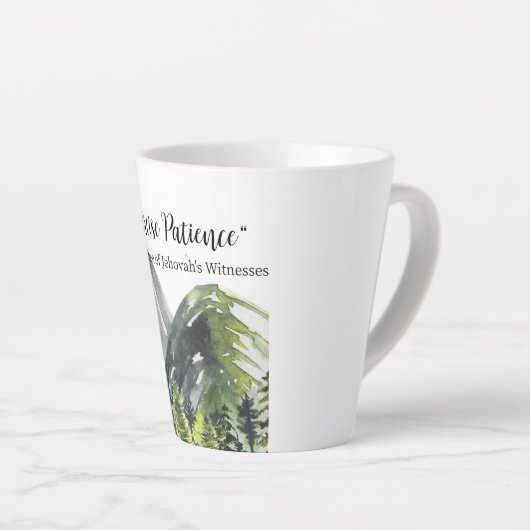 "Patience de l'exercice" Petite Mug latte (Angle droit)