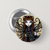 "Patience" Gothic Victoriaans Fairy Art Button (Voorkant /achterkant)