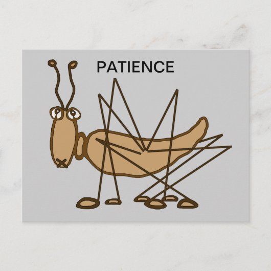 PATIENCE GRASSHOPPER BRIEFKAART (Voorkant)
