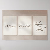 Patience, Gratitude, Reliance (3-Piece Set) Poster (Devant)