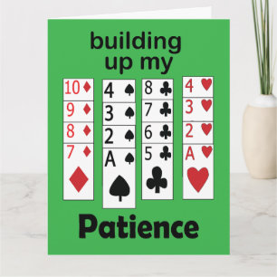 Patience Opbouwen met Solitaire Spel Grappige Quot Kaart