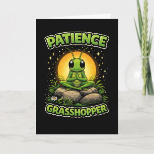 Patience Sprinkhaan Feestdagen Kaart