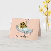 Patient d'abeilles être bien bientôt drôle Carte d (Fleur jaune)