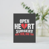 Patiënt herstelt na openhartoperatie met bypass briefkaart (Staand voorkant)