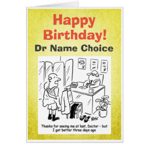 Patiënt met dokter. Doctor Birthday Kaart