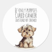 Patiënt met kanker ronde sticker (Voorkant)