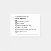 Patiënteninstructies Checklist voor veranderingen Post-it® Notes (Voorkant)