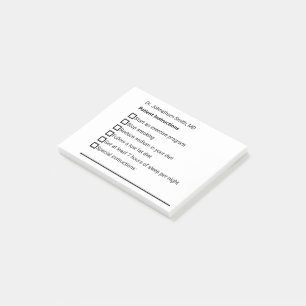Patiënteninstructies Checklist voor veranderingen Post-it® Notes