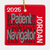 Patiëntennavigator buitengewoon aangepast keramisch ornament (Voorkant)