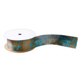 Patina - blauwe, blauwgroen, roestere aangepaste t lint (Spoel)