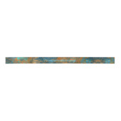 Patina - blauwe, blauwgroen, roestere aangepaste t lint (Voorkant)