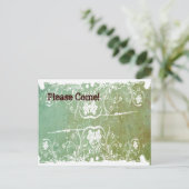 Patina Green Shabby Chic Invitation (Debout devant)