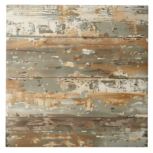 Patina Hout Rustieke Vervallen Plank Tegeltje (Voorkant)