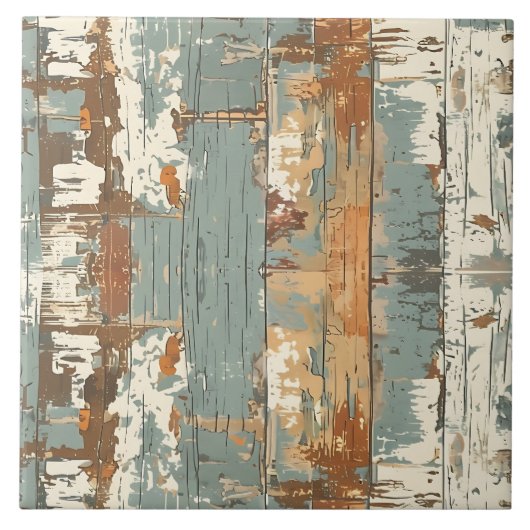 Patina Hout Rustieke Vervallen Plank  Tegeltje (Voorkant)