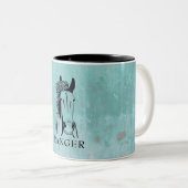 Patina Turquoise Personnalisable Mug Artistique Ch (Devant droit)