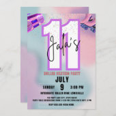 Patinage à rouleaux Invitation Anniversaire (Devant / Derrière)