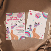 Patinage à rouleaux Invitation Anniversaire Retro 