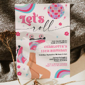 Patinage à rouleaux Invitation Anniversaire Super