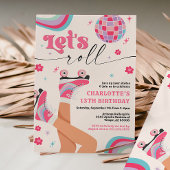 Patinage à rouleaux Invitation Anniversaire Super
