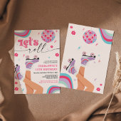 Patinage à rouleaux Invitation Anniversaire Super 