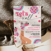 Patinage à rouleaux Invitation Anniversaire Super