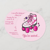 Patinage à rouleaux Invitation fête d'anniversaire (Devant / Derrière)