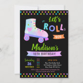 Patinage à rouleaux Patinage Invitations de fête d (Devant)