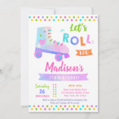 Patinage à rouleaux Patinage Invitations de fête d (Devant)