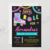 Patinage à rouleaux Patinage Invitations de fête d (Devant)