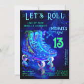 Patinage Anniversaire Fête Invitation (Devant)