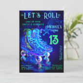 Patinage Anniversaire Fête Invitation (Debout devant)