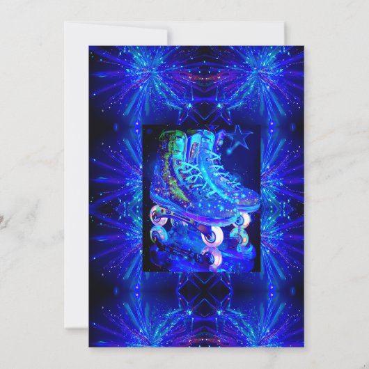 Patinage Anniversaire Fête Invitation (Dos)