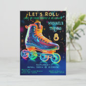 Patinage Anniversaire Fête Invitation (Debout devant)