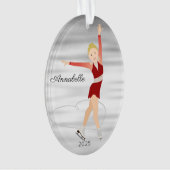 Patinage artistique Blonde en rouge (devant)