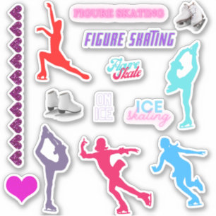 Patinage artistique pour filles Stickers en vinyle