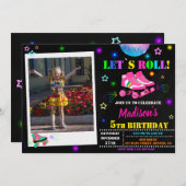 Patinage d'anniversaire invitation invitation de l (Devant / Derrière)