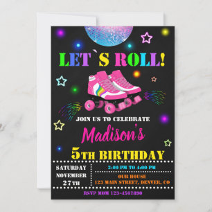 Patinage d'anniversaire invitation invitation de l