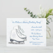 Patinage de glace, flocons de neige, invitation (Debout devant)