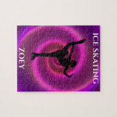 Patinage de glace puzzle fille avec le nom de l'en (Horizontal)