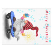 Patinage de Noël Gnome avec nappe cadeau (Devant (Horizontal))
