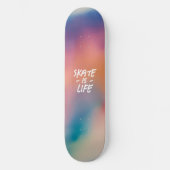 Patinage est Vie Watercolor Glow Skateboard (Recto)