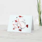 Patinage Famille Ours Carte de Noël (Devant)