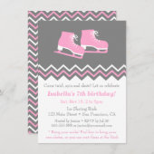 Patinage moderne sur glace Invitations à la fête d (Devant / Derrière)