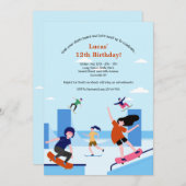 Patinage Park Anniversaire Fête Invitation (Devant / Derrière)