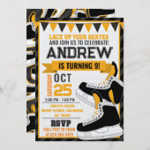 Patinage personnel Invitation d'anniversaire (Devant / Derrière)