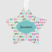 Patinage Pingouins Fêtes Personnalisées Ornement a (dos)