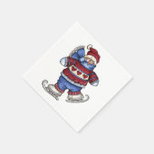 Patinage Snowman - serviettes en papier (Coin)