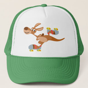 Patinage sur dessin mignon Kangaroo Casquette