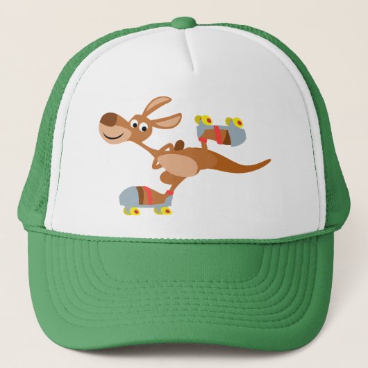 Patinage sur dessin mignon Kangaroo Casquette (Devant)
