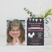 Patinage sur glace Anniversaire Invitation 1er ann (Debout devant)
